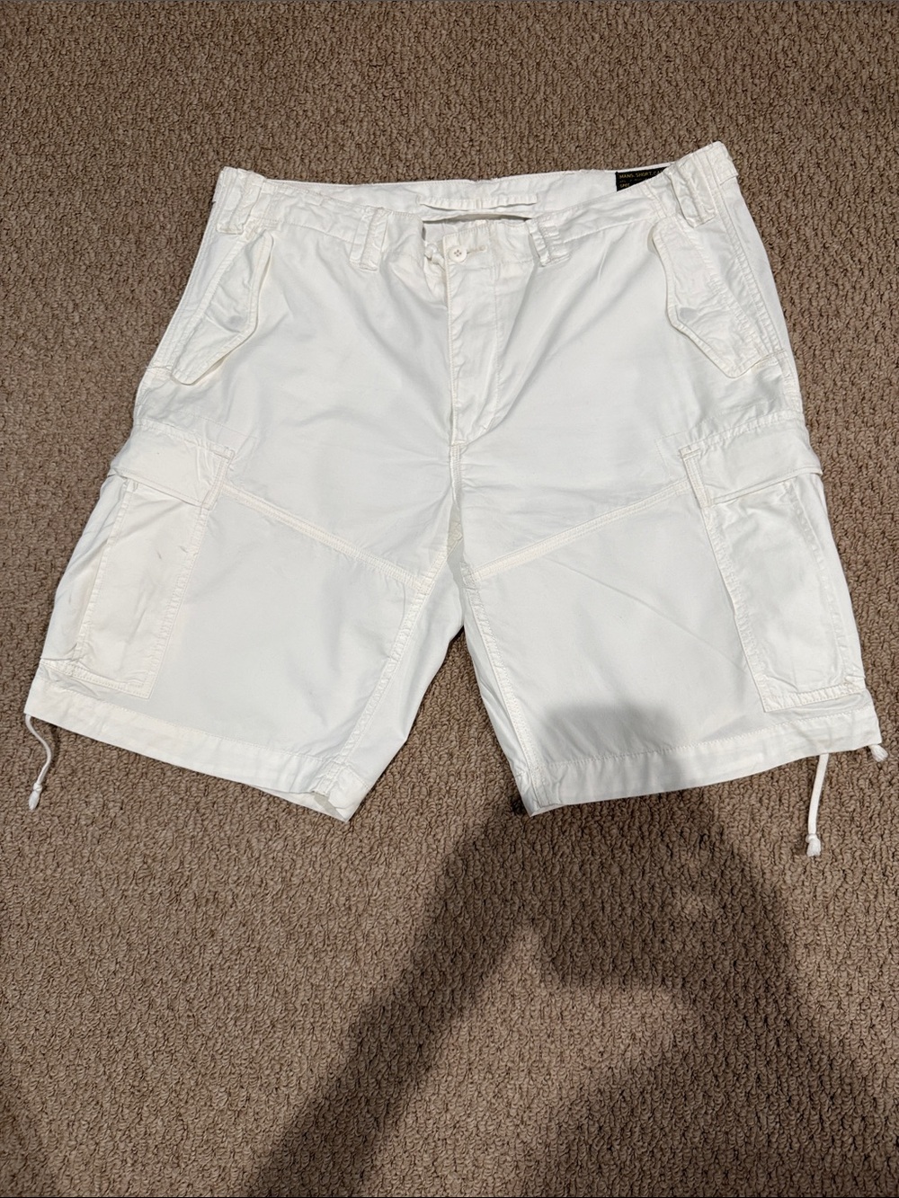 Polo Ralph Lauren Men's White Cargo Shorts - Classic Pocket Utility